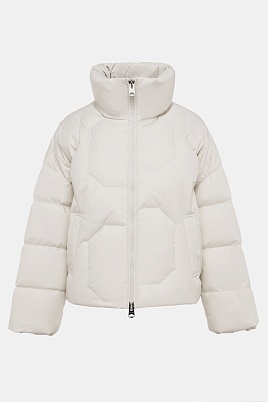 Укороченная куртка на молнии, молочная