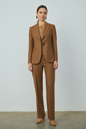 Прямые брюки со стрелками, цвет светлый шоколад TYRA