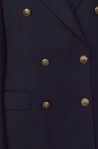 Жакет двубортный, цвет темно-синий LEILA