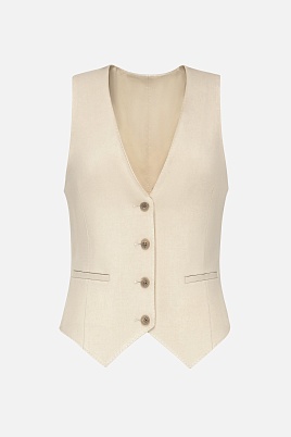 Кремовый костюмный жилет VIVIENNE