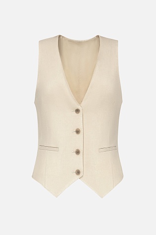 Кремовый костюмный жилет VIVIENNE