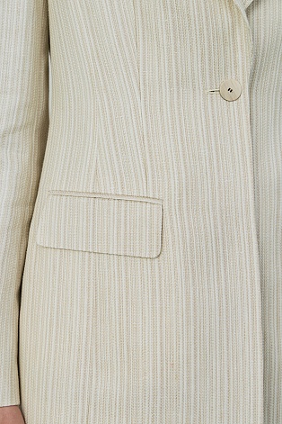 Удлиненный пиджак с высокой шлицей, светло-бежевый FLORENCE