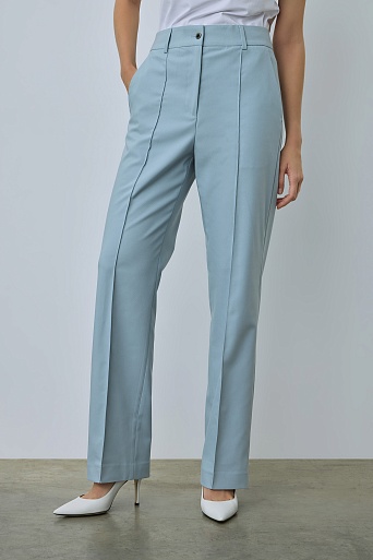 Прямые брюки со стрелками, пыльный голубой TYRA