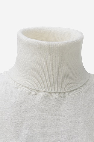 Водолазка с коротким рукавом, молочная