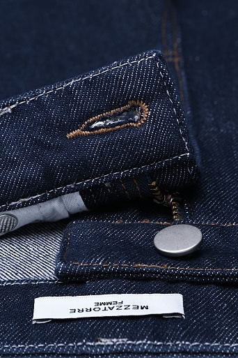 Прямые джинсы, темно-синие