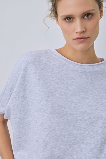 Футболка оверсайз, голубой меланж