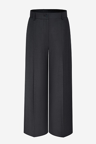 Широкие брюки со стрелками, темно-серые A