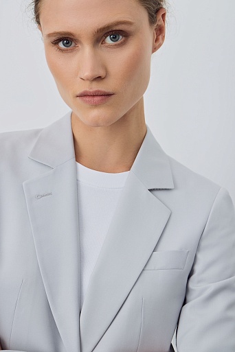 Пиджак на одной пуговице, светло-серый KARLA