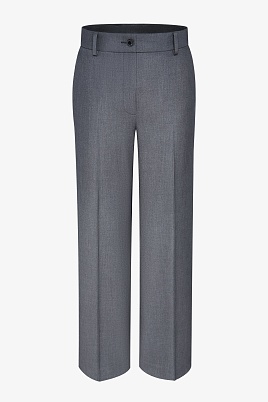 Прямые брюки со стрелками, серые MARIA