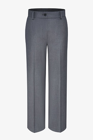 Прямые брюки со стрелками, серые MARIA