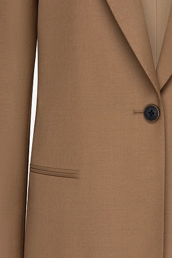 Удлиненный пиджак-оверсайз, карамельный MILA