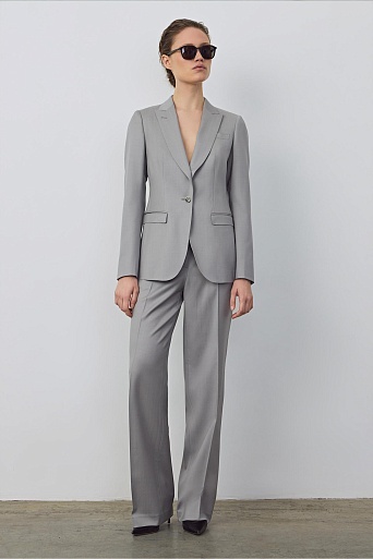 Прямые брюки со стрелками, цвет светло-серый LUCIA