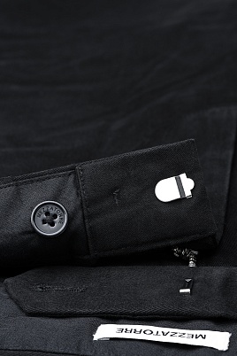 Прямые хлопковые брюки, черные