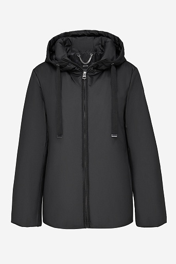 Куртка на молнии, черная