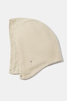 Капор с ангорой, кремовый