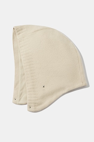 Капор с ангорой, кремовый