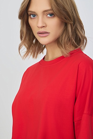 Футболка оверсайз, красная