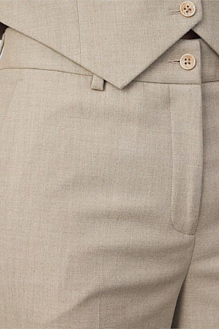 Прямые брюки со стрелками, цвет бежевый меланж MARIA