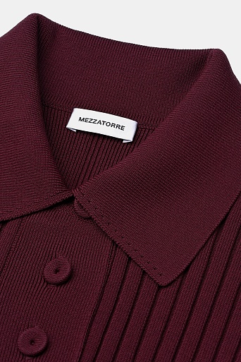 Поло из вискозы, бордовое