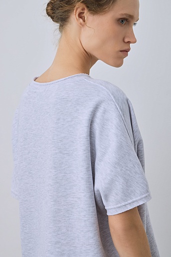Футболка оверсайз, голубой меланж