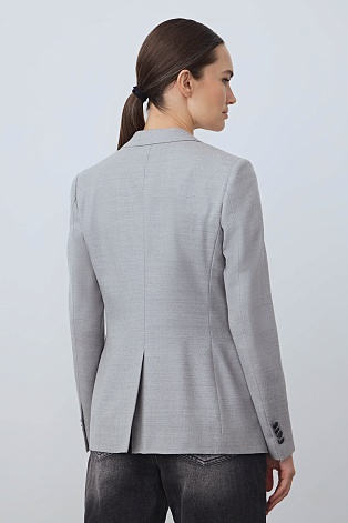 Жакет приталенного кроя, светло-серый MIRA