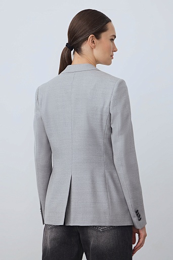 Жакет приталенного кроя, светло-серый MIRA