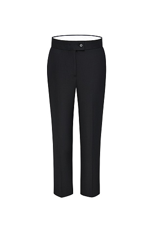 Зауженные брюки со стрелками, черные