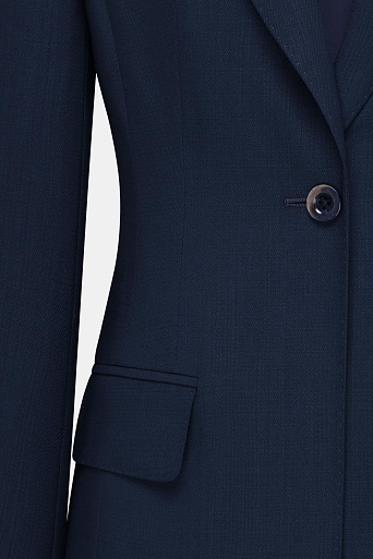 Приталенный жакет с высокой шлицей, темно-синий FLORENCE