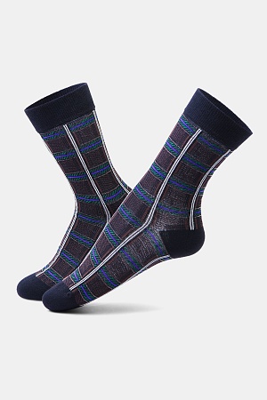 Серый пиджак в синюю клетку SMOKING II