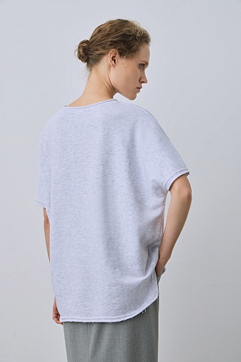 Футболка оверсайз, голубой меланж