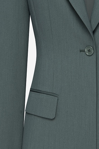 Приталенный жакет, серо-зеленый FLORENCE