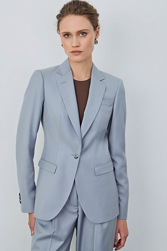 Пиджак на одной пуговице, серо-голубой MIRA