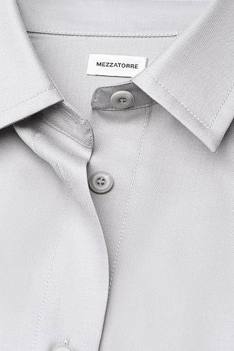 Блуза из тонкой смесовой шерсти, цвет стальной