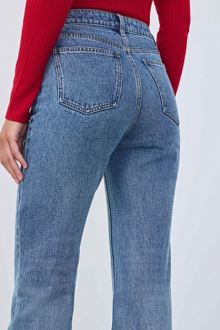 Джинсы клеш, голубые 