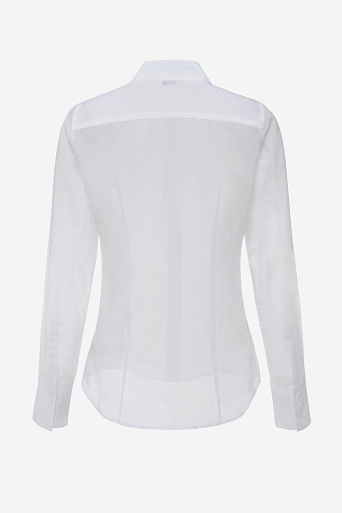 Белая полупрозрачная блузка