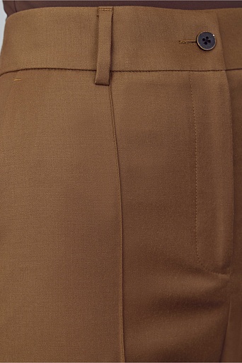 Зауженные костюмные брюки со стрелками, карамельные TYRA