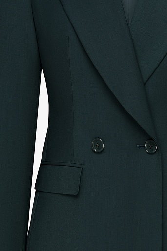 Однотонный пиджак, изумрудный INGRID