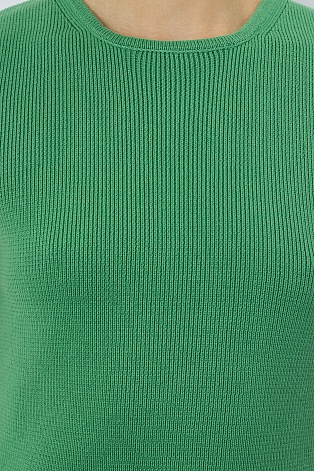 Двухцветный топ в рубчик, бежево-зеленый