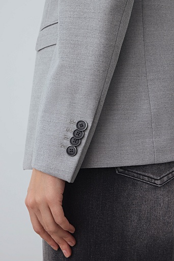 Жакет приталенного кроя, светло-серый MIRA