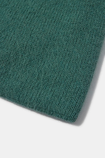 Шапка бини с ангорой, цвет морской волны