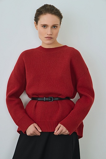Джемпер оверсайз, красный