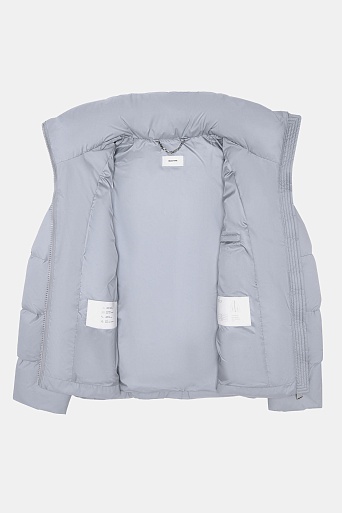 Укороченная куртка на молнии, светло-серая