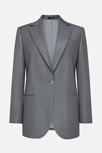 Свободный пиджак на одной пуговице, серый MILA
