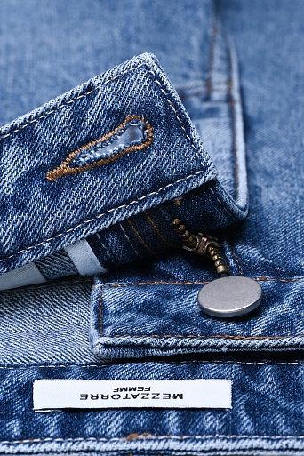 Джинсы клеш, голубые 