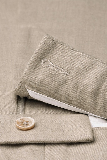 Прямые брюки со стрелками, цвет бежевый меланж MARIA