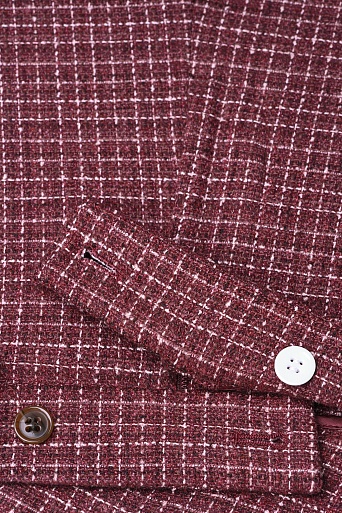 Прямые свободные брюки в белую клетку ELEANOR