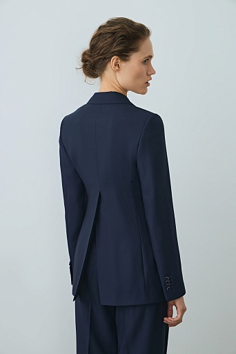 Приталенный жакет с высокой шлицей, темно-синий FLORENCE