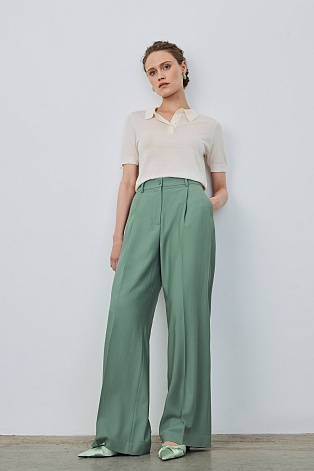 Широкие брюки со стрелками, мятный ASHLEY