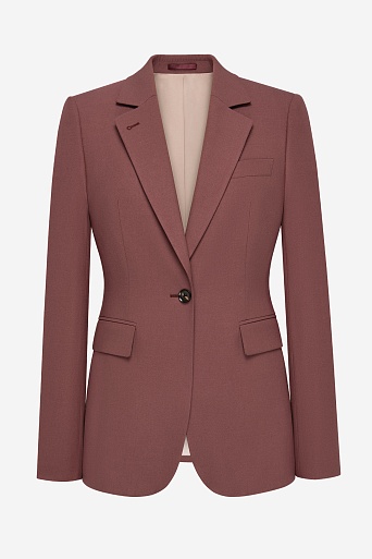 Приталенный жакет на одной пуговице, темно-розовый KARLA