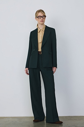 Широкие брюки со стрелками, изумрудные ASHLEY